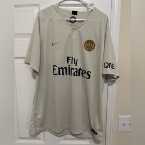 Nike |  Paris Saint-Germain | Authentic Soccer Jersey | Cream and Gold